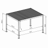 MIRADOR Premium 111 Delux 3 x 4m cseresznye tölgyfa kerti pergola